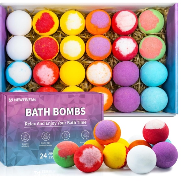 P943 24 Piece Handmade Organic Natural Bath Bombs - Picture 1 of 2